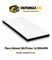 Placa BOND alb/primer 3mm, 1500x4050mm, aluminiu 0.2mm